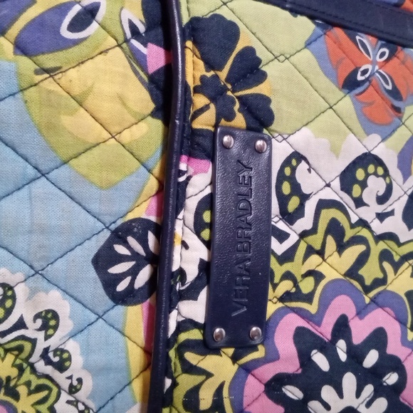 Vera Bradley Double Handle Medium Tote Quilted Cambridge Pattern 2007 Retired - Picture 3 of 6